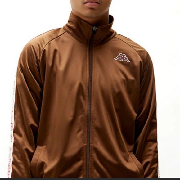 Kappa Logo Tape Artem 2 Track Jacket Brown Full Zip Streetwear Men’s M NEW